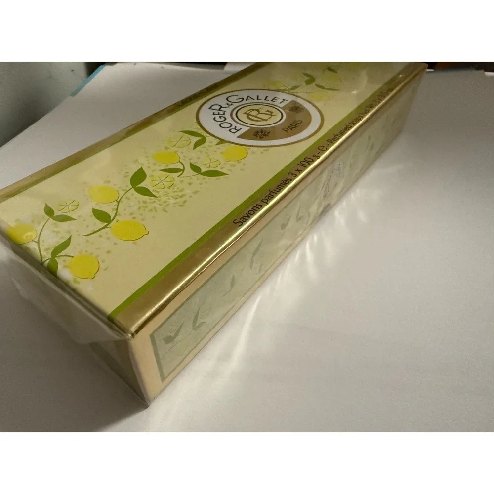 New 3 Roger & Gallet Paris Citron‎ Perfumed Soaps 100 Grams Each French unopened